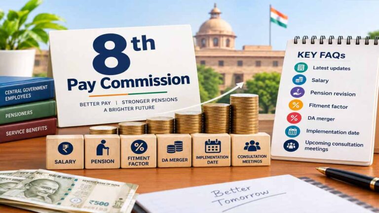 8th Pay Commission: पेंशनर्स ने ₹45 हजार न्यूनतम पेंशन की मांग उठाई