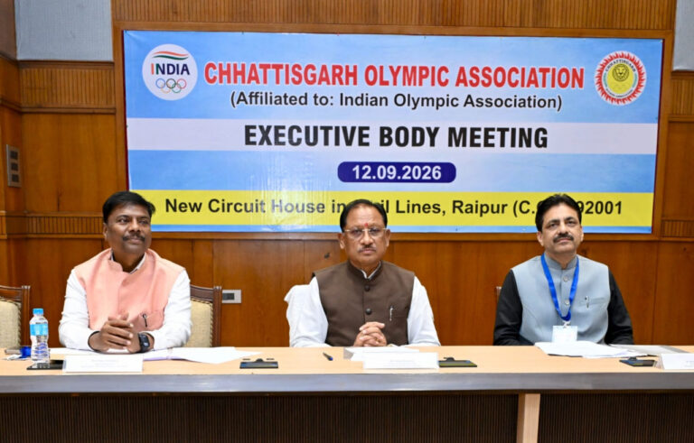 खेल प्रतिभाओं को आगे बढ़ाने के लिए संसाधनों और अवसरों की नहीं होगी कमी: मुख्यमंत्री विष्णु देव साय…..