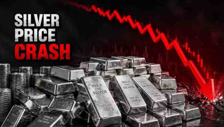 चांदी की कीमतों में बड़ी गिरावट, ₹4,000 टूटकर ₹1.85 लाख पर पहुंची, सोना भी सस्ता