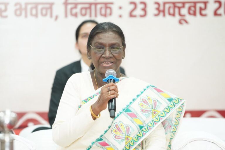 आदिवासी समाज की परंपरागत व्यवस्था सामाजिक एकता, न्याय और सुशासन का उत्कृष्ट उदाहरण- राष्ट्रपति द्रौपदी मुर्मु…..